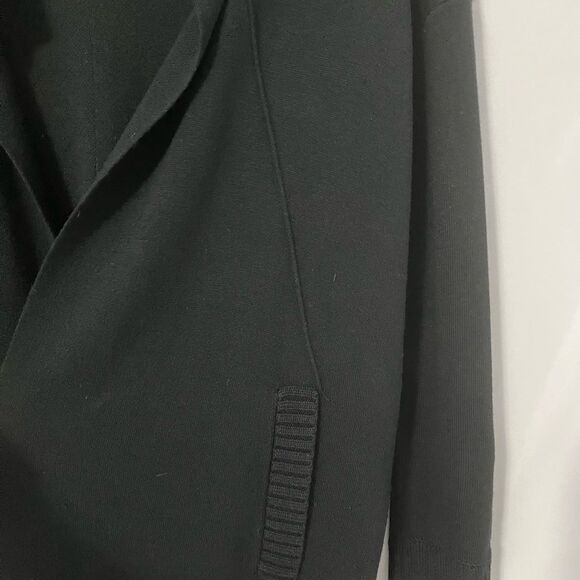 M. Rena Black Heavy Oversized Duster Open Front Cardigan Size S - Picture 4 of 6